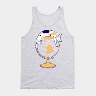 Cat and Globe Tank Top